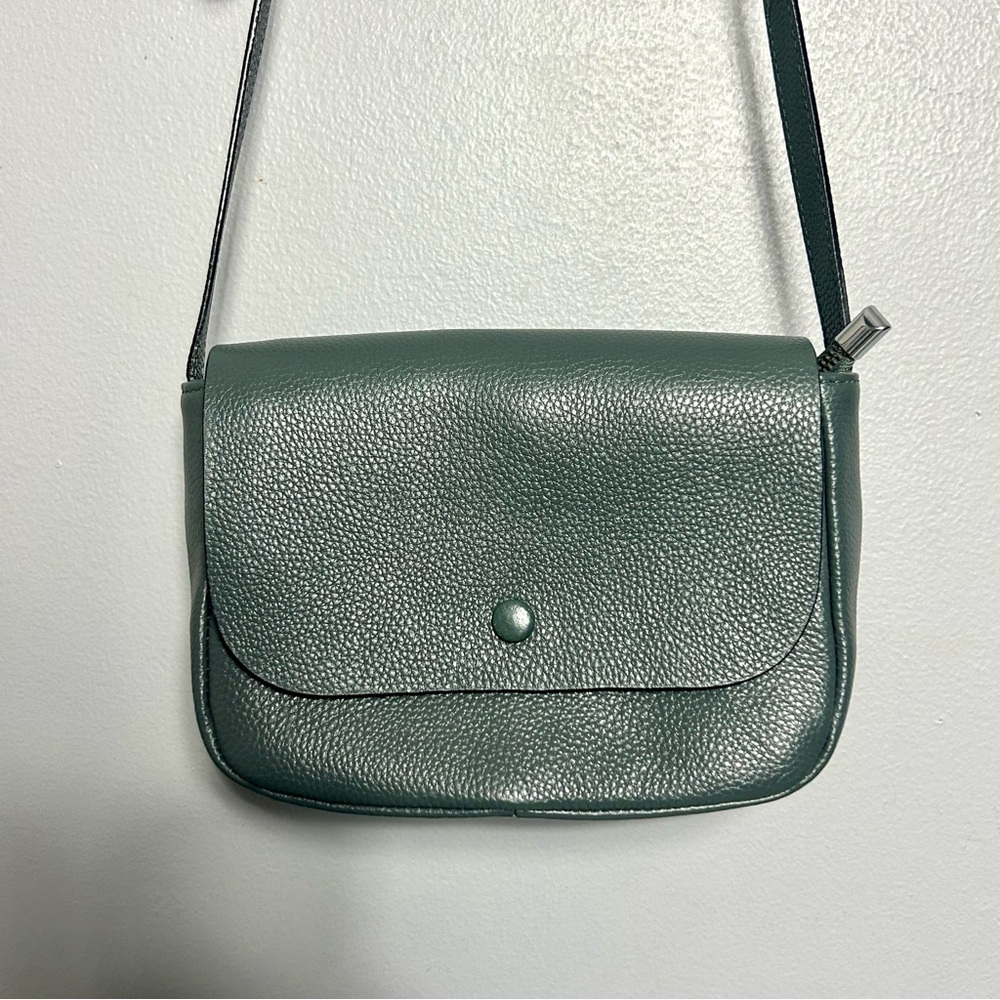 Ainifeel Green Leather Crossbody Handbag Bag Purse